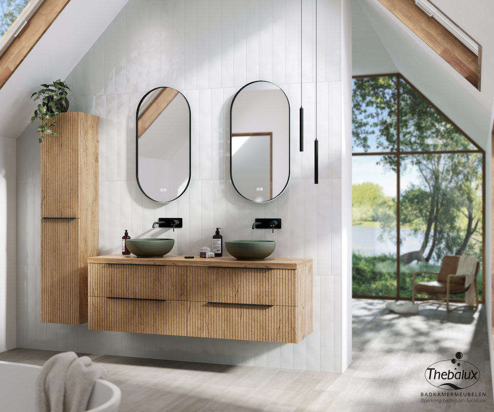 FotoGeef je badkamer stijl met een Thebalux ‘Ribbed’ badkamermeubel